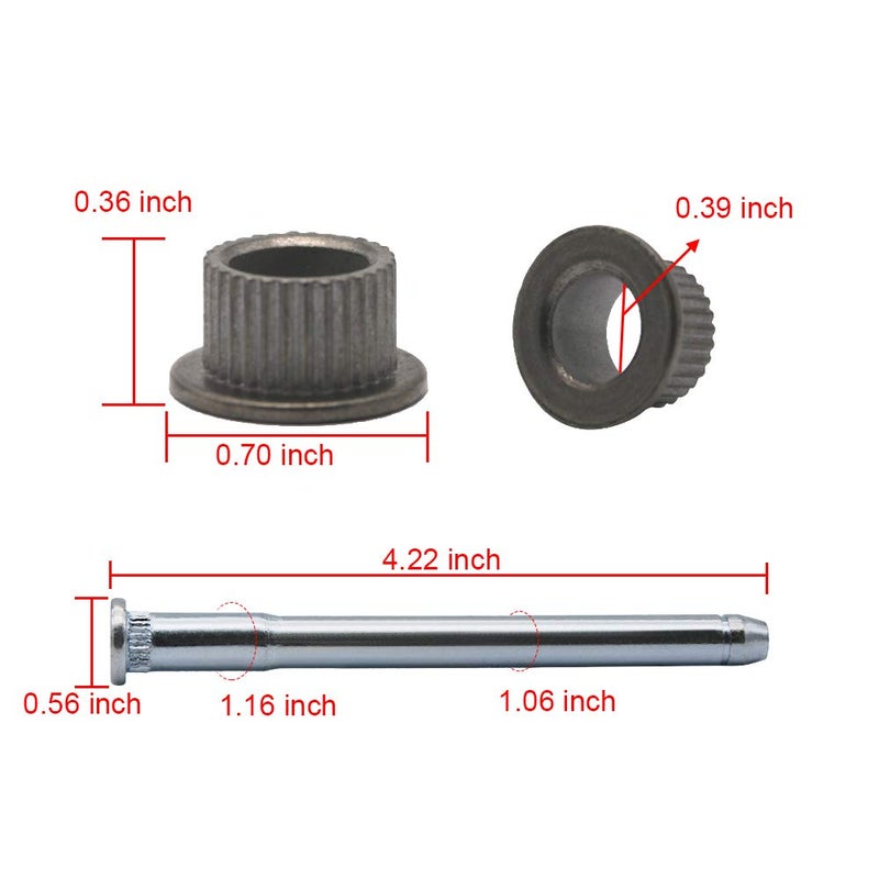 Yooppa S10 Door Hinge Pin and Bushing Repair Kits for Chevy S10 GMC Sonoma S15 38419 15562609 15964971 15964972 16632193 25640501 15591898 88891731 2 Door 4 Pin Door Hinge Pin - Image 3